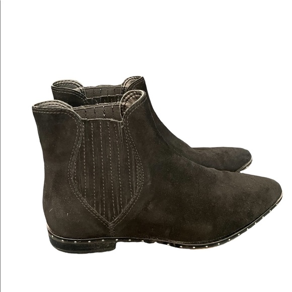 REBECCA MINKOFF “Madysin” Black suede ankle booties Size 8 - Picture 3 of 8